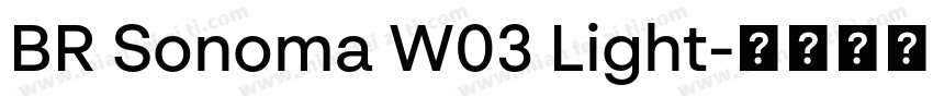 BR Sonoma W03 Light字体转换